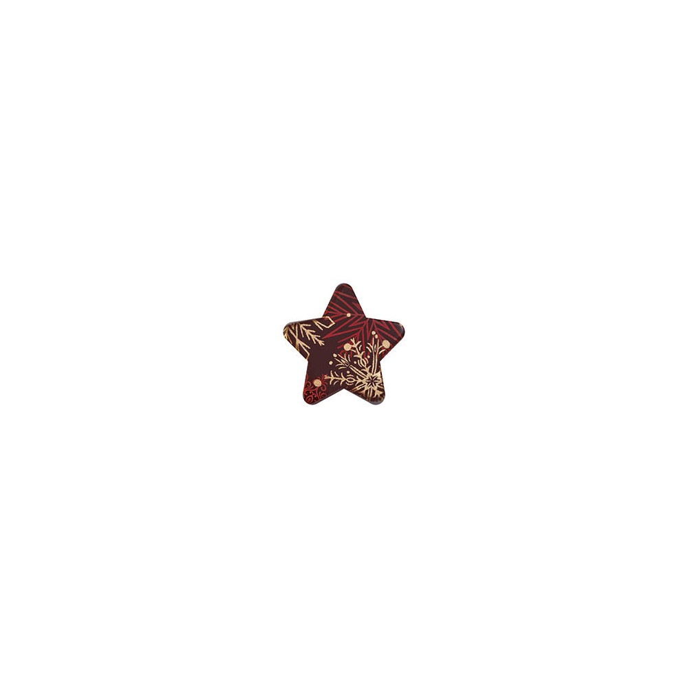 Etoiles en chocolat noir 'Rouge et Or'