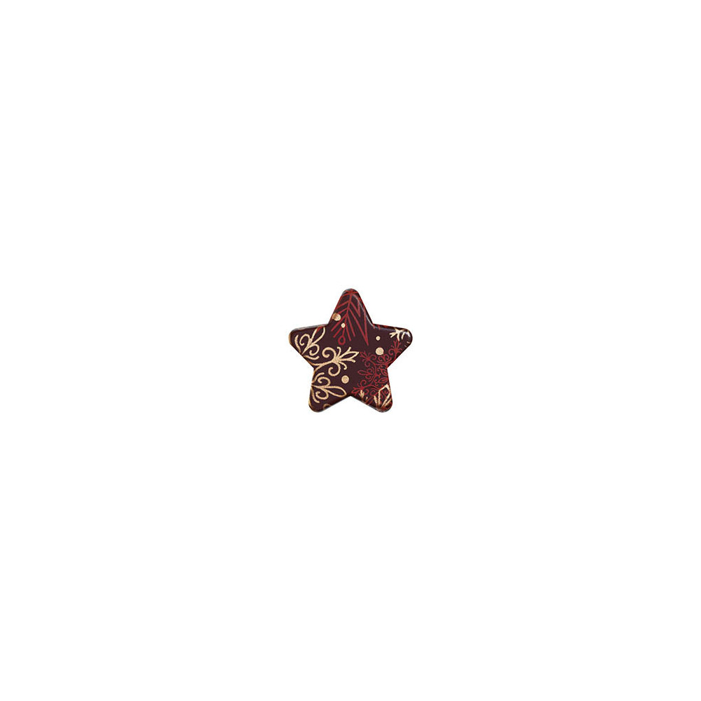 Etoiles en chocolat noir 'Rouge et Or'