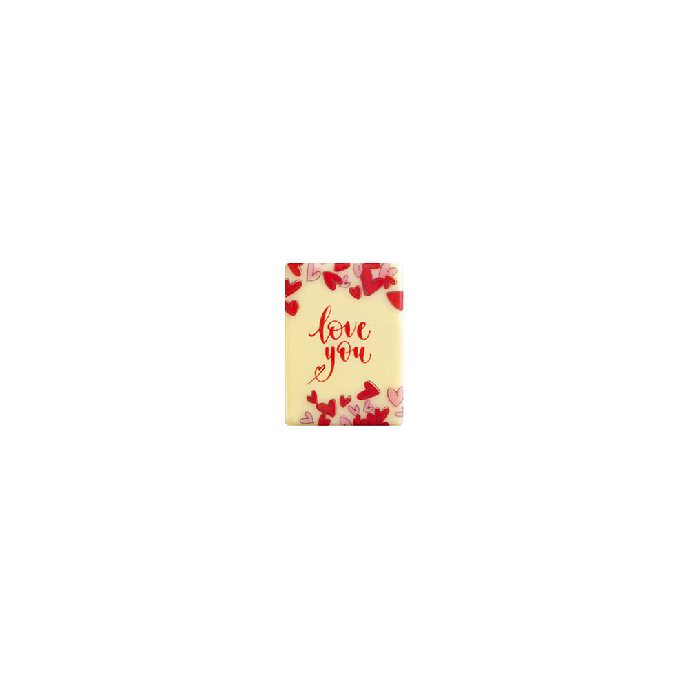 Rectangles White chocolate "Love you"