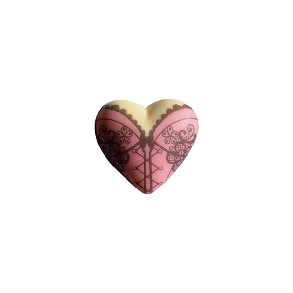 Cœurs en chocolat blanc 'Lingerie'