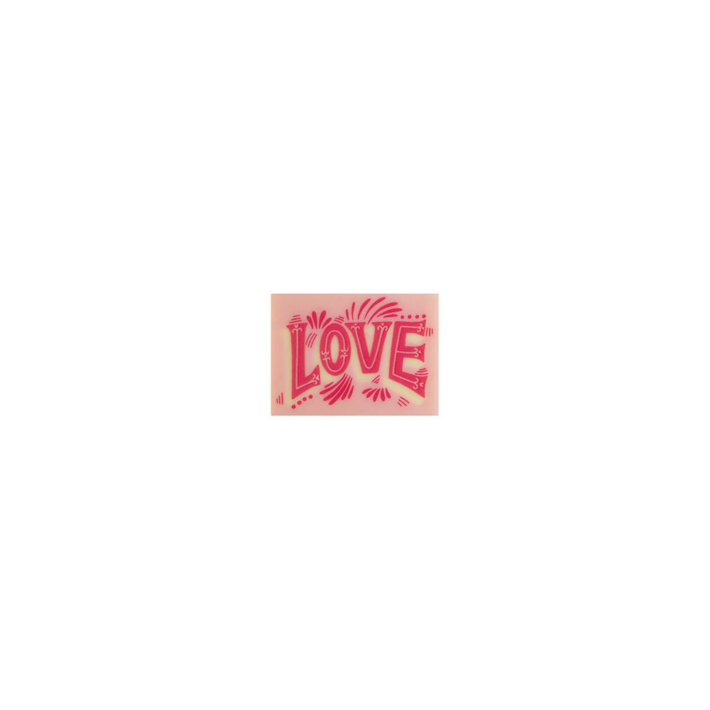 Rectangles White chocolate "Love"
