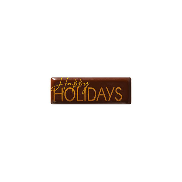Rectangles Dark chocolate "Happy Holidays"