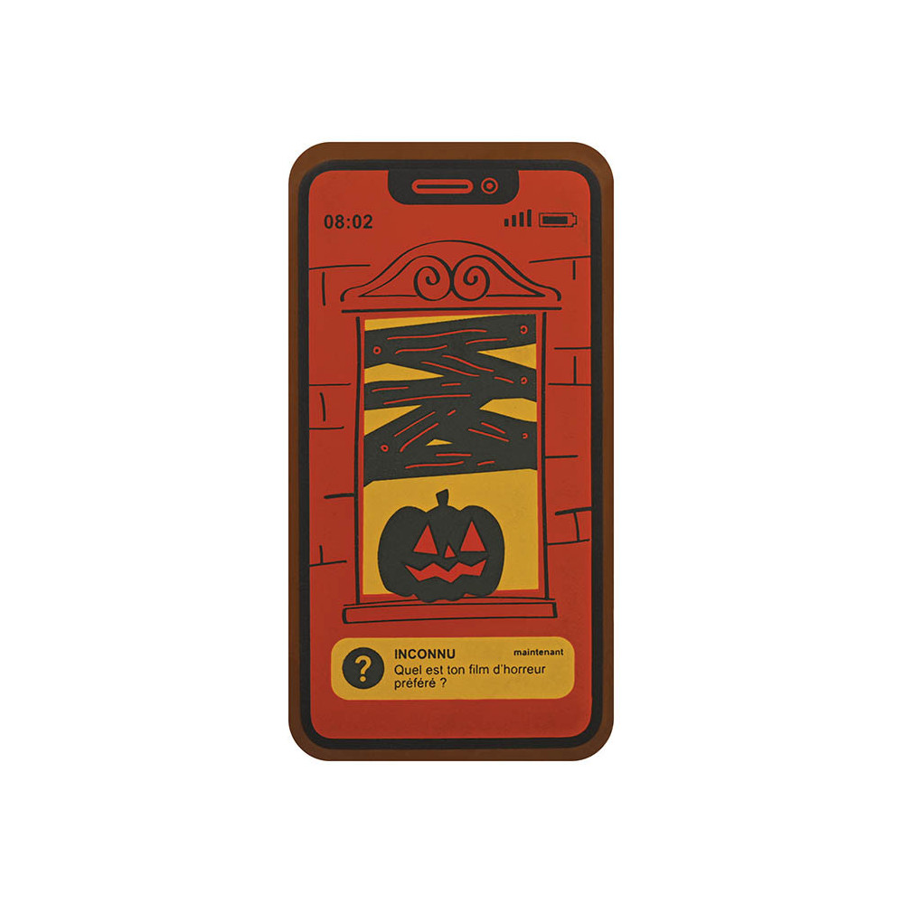 Feuilles imprimées 'Death calling' pour smartphones