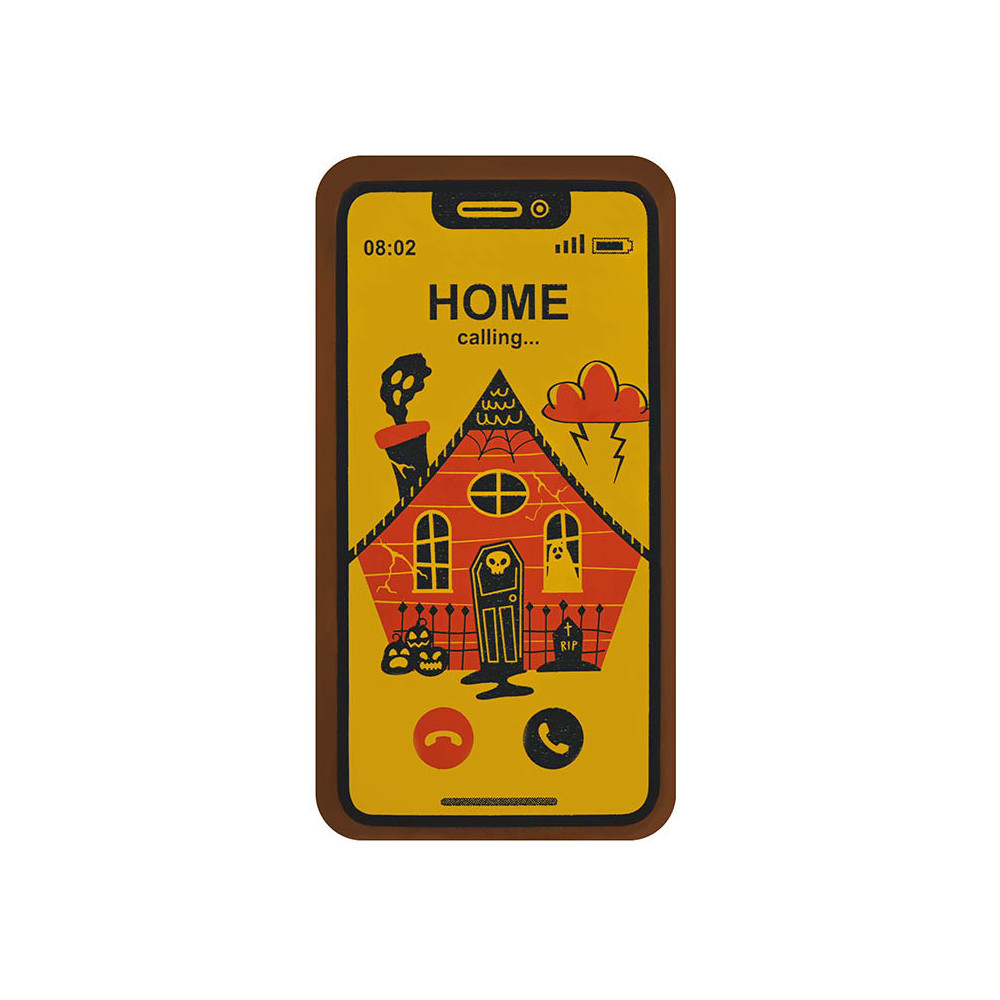 Feuilles imprimées 'Death calling' pour smartphones