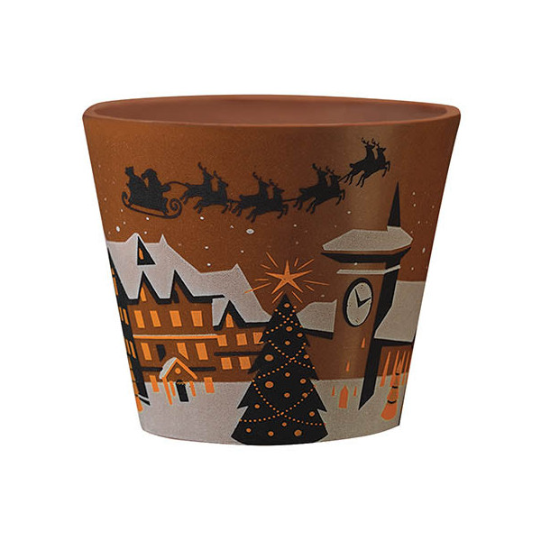 Feuilles imprimées 'Village de Noël' pour gobelets