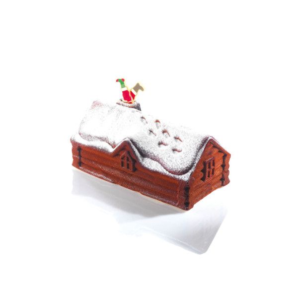 Moule silicone 'Bûche chalet'
