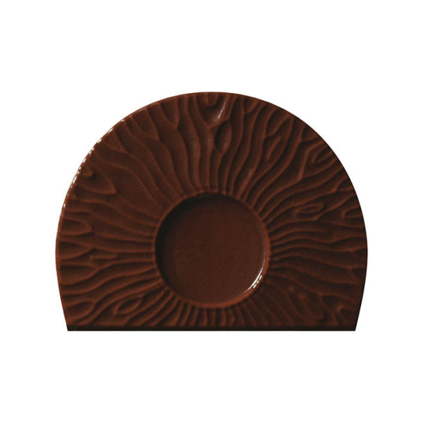 Embouts de bûche en chocolat noir 'Iris'