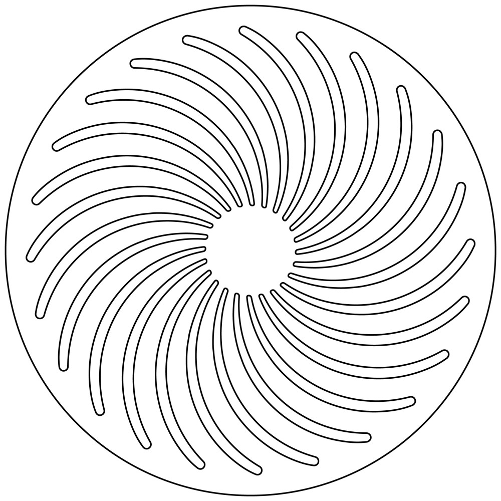 Stencil for King's cake "Pithiviers"