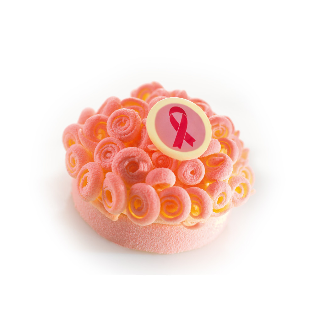 Ronds en Chocolat Blanc “Octobre Rose“