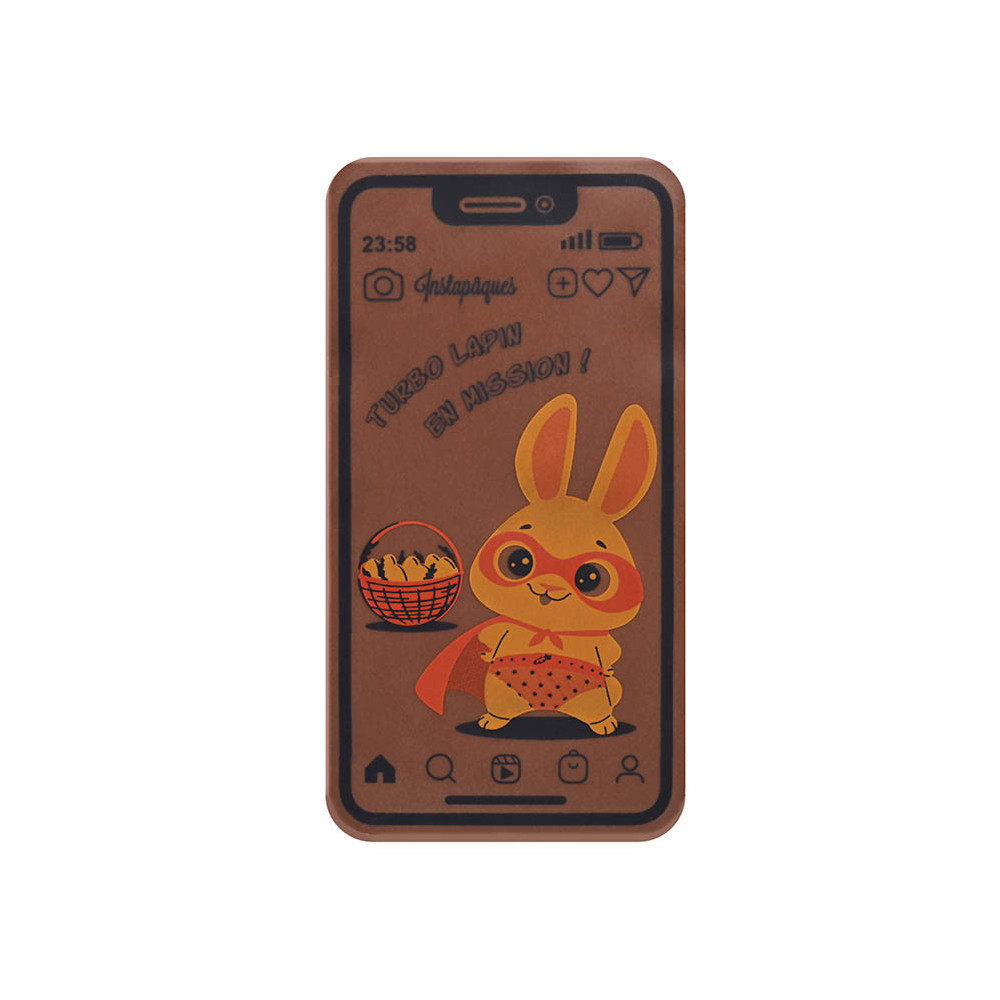 Feuilles imprimées 'Turbo lapin' pour smartphones