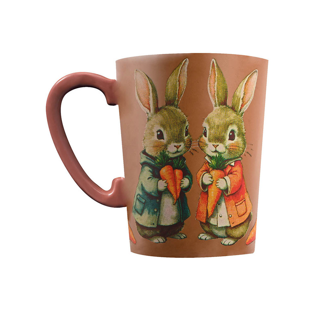 Feuilles imprimées 'Mon petit lapin' pour mugs
