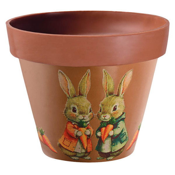 Transfer sheets "Mon petit lapin" for flower pot