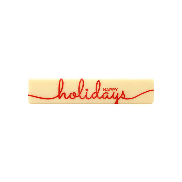 Rectangles en chocolat blanc 'Happy Holidays'