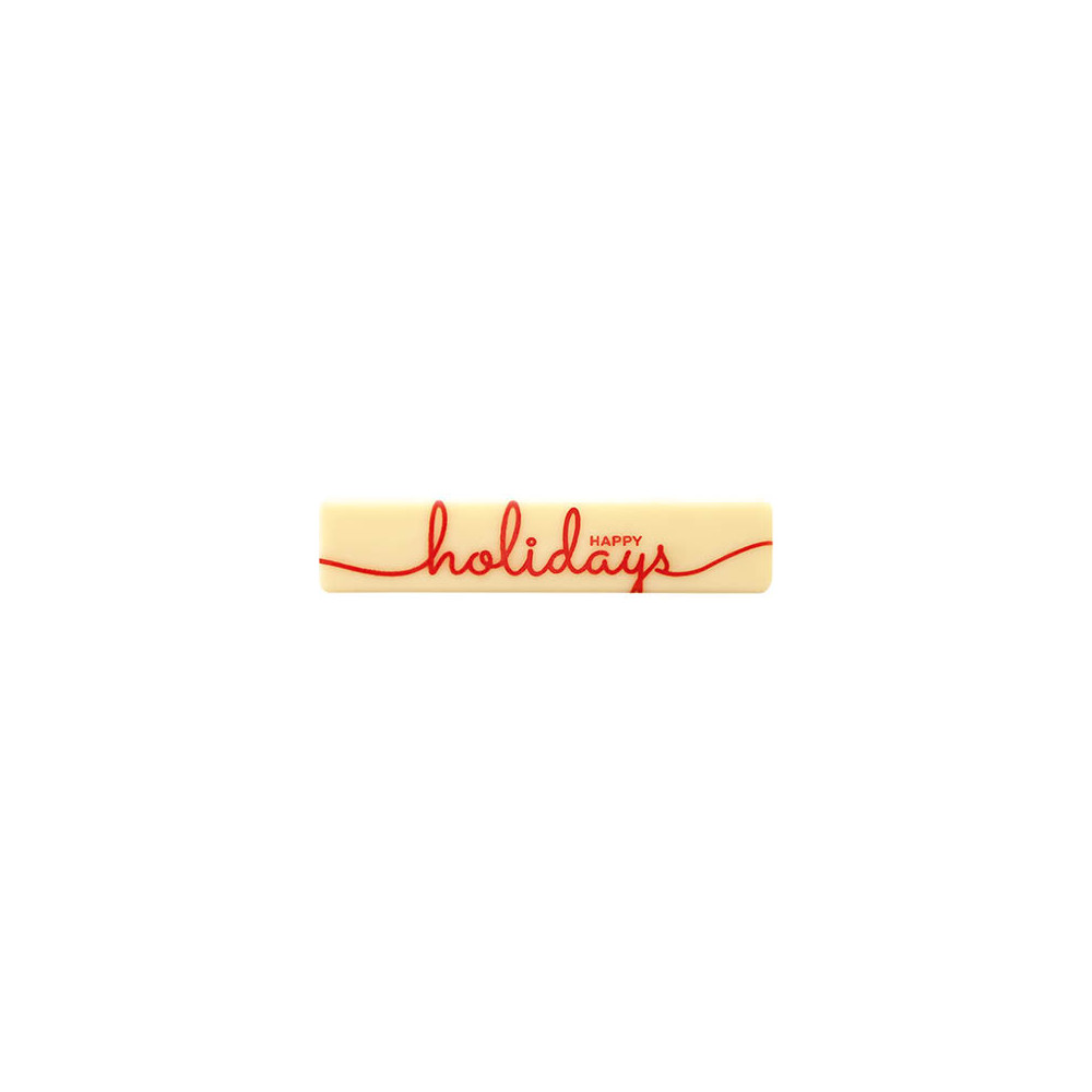 Rectangles White chocolate "Happy Holidays"