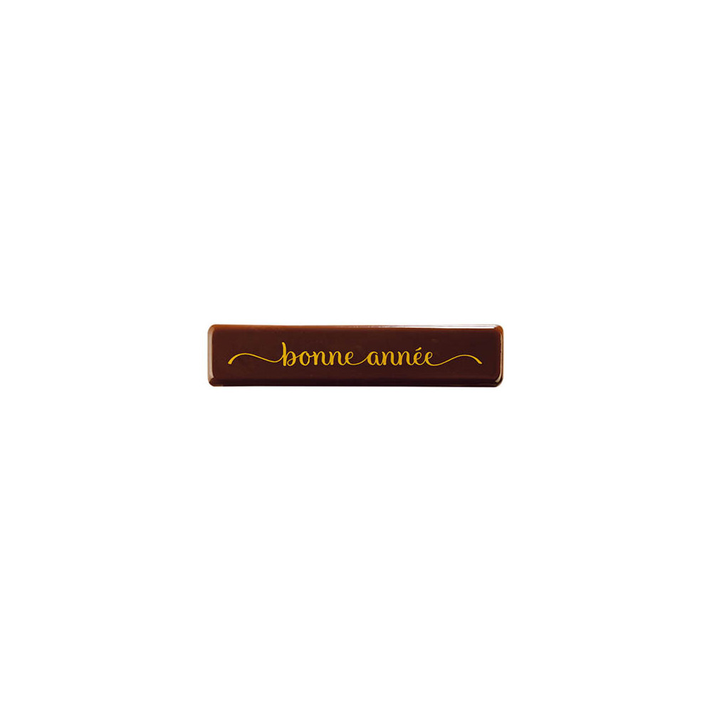 Rectangles en chocolat noir 'Bonne Année'