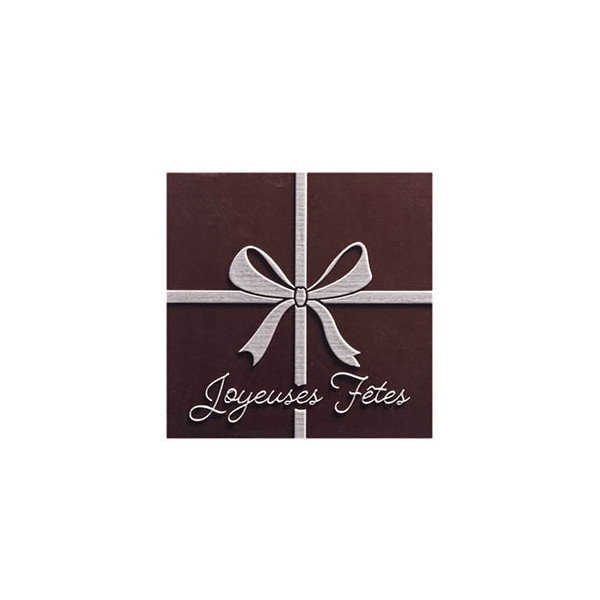 Squares Dark chocolate embossed "Joyeuses Fêtes"