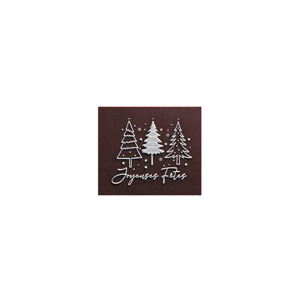 Rectangles Dark chocolate embossed "Joyeuses Fêtes"