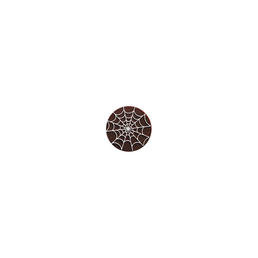 Ronds en chocolat noir relief 'Toile d'araignée'