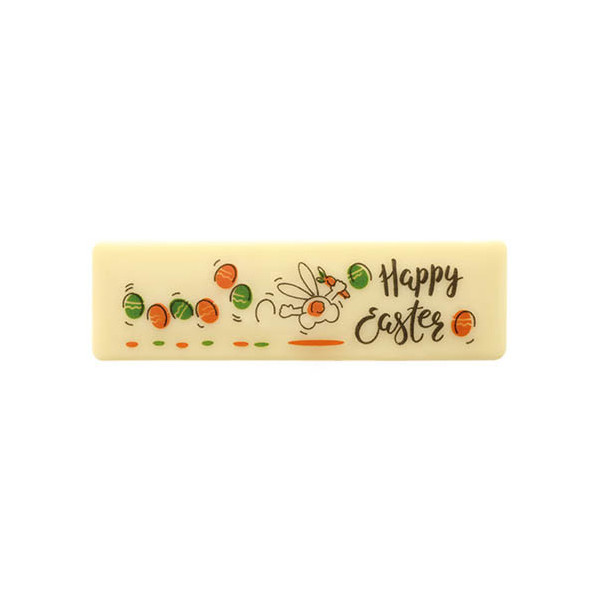 Rectangles en chocolat blanc 'Happy Easter'