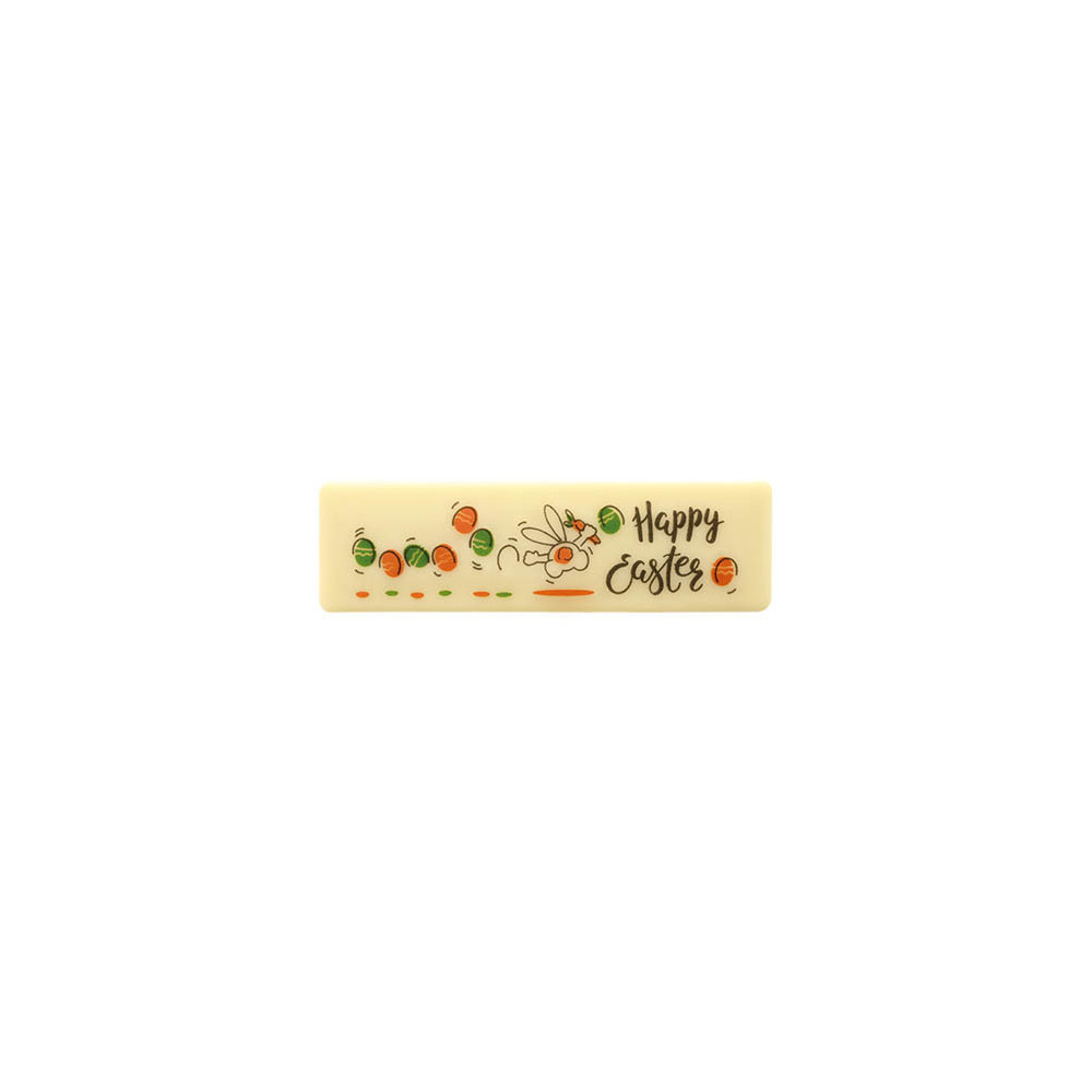 Rectangles White chocolate "Happy Easter"