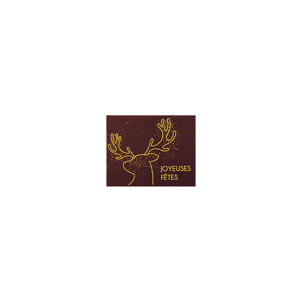 Rectangles en chocolat noir 'Cerf'