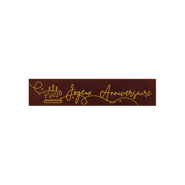 Rectangles en chocolat noir 'Les bougies'