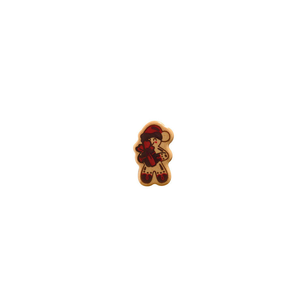 Décors en chocolat blanc caramélisé 'Biscuits gourmands'