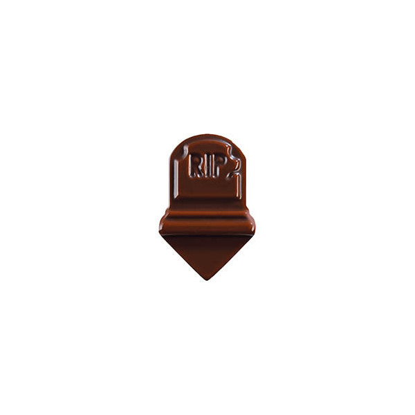Petites pierres tombales en chocolat noir 'RIP'