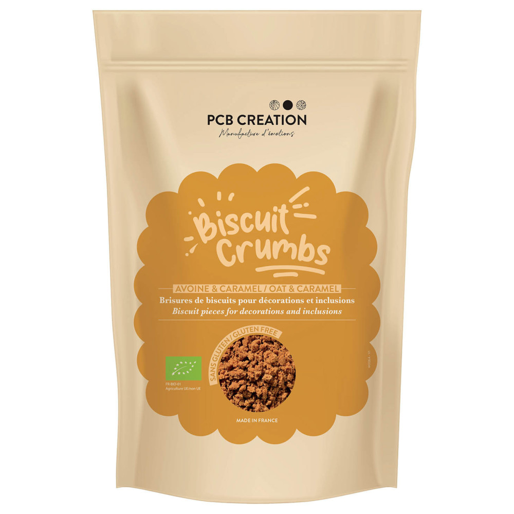 Biscuit Crumbs Oat & Caramel (Bio & Sans gluten) 6 x 400 g