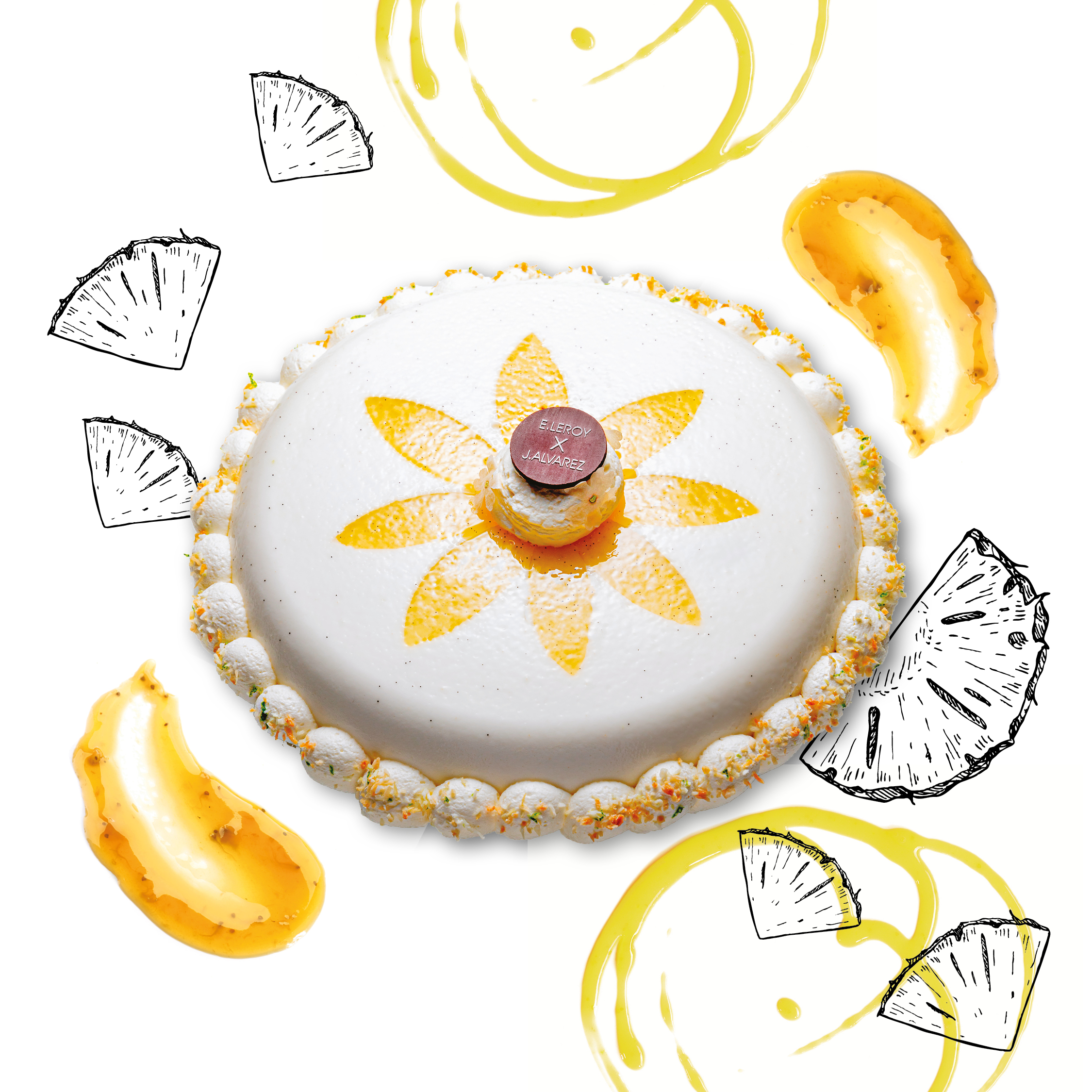 Coconut, pineapple and jasmine entremets - Image 0
