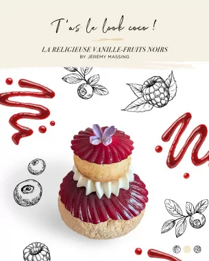 Vanilla & dark berry Religieuse