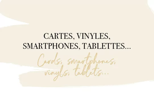 Transfer sheets for cards, vinyles, smartphones, tablets